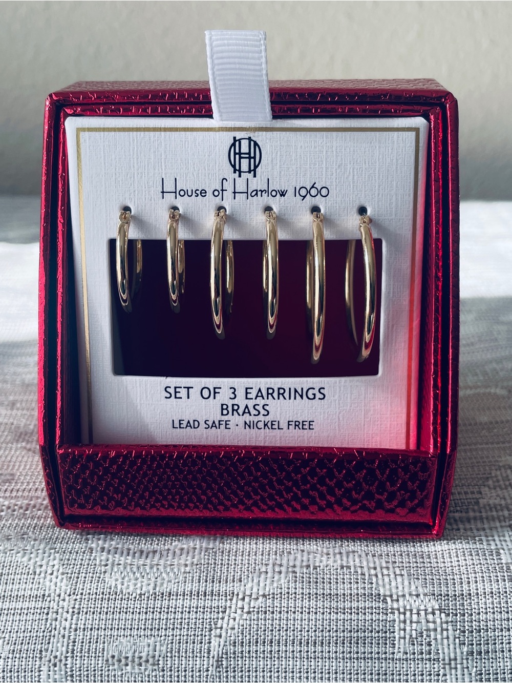 House of Harlow 1960 Gold Hoop Earring Set - 3 Pairs
